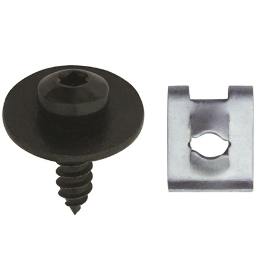 6 Vis 5 X 16 Mm Avec Rondelles Et Clips Écrou