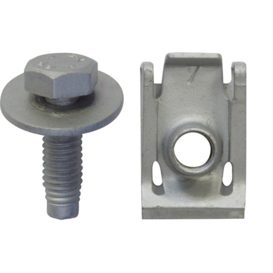 4 Vis M6 X 20 Mm Avec 4 Clips De Verrouillage Pour Carénage Sous Moteur
