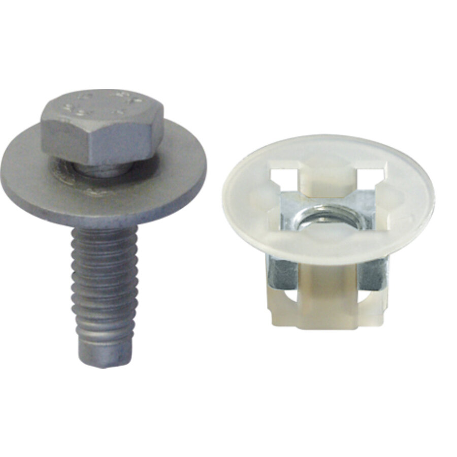 4 Vis M6 X 20 Mm Avec 4 Clips De Verrouillage Pour Carénage Sous Moteur
