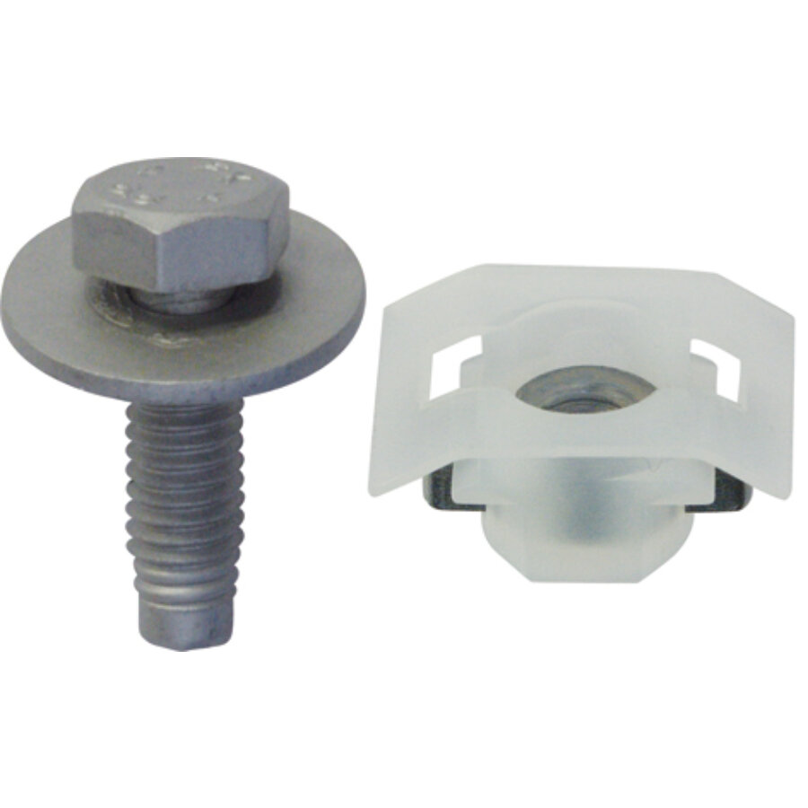 4 Vis M6 X 20 Mm Avec 4 Clips De Verrouillage Pour Carénage Sous Moteur
