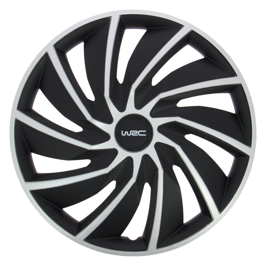 4 Enjoliveurs Wrc 14 Pouces Turbo Bicolore Noir/argent