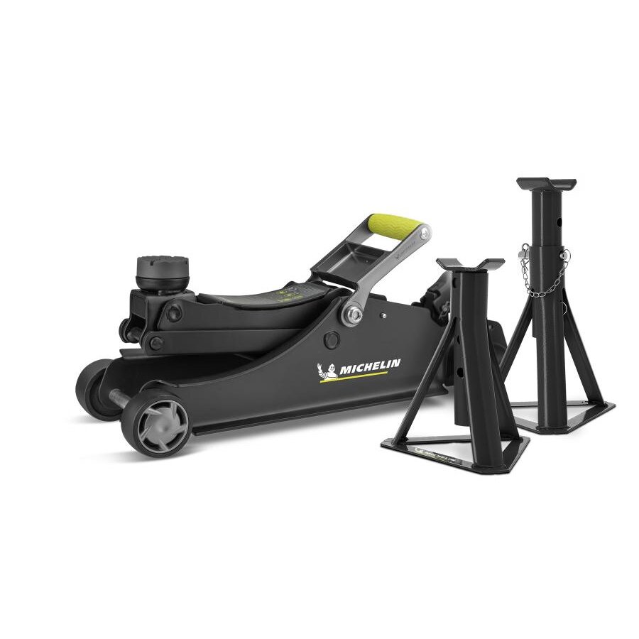 Kit De Levage Michelin : Cric 1,8t + 2 Chandelles 2t