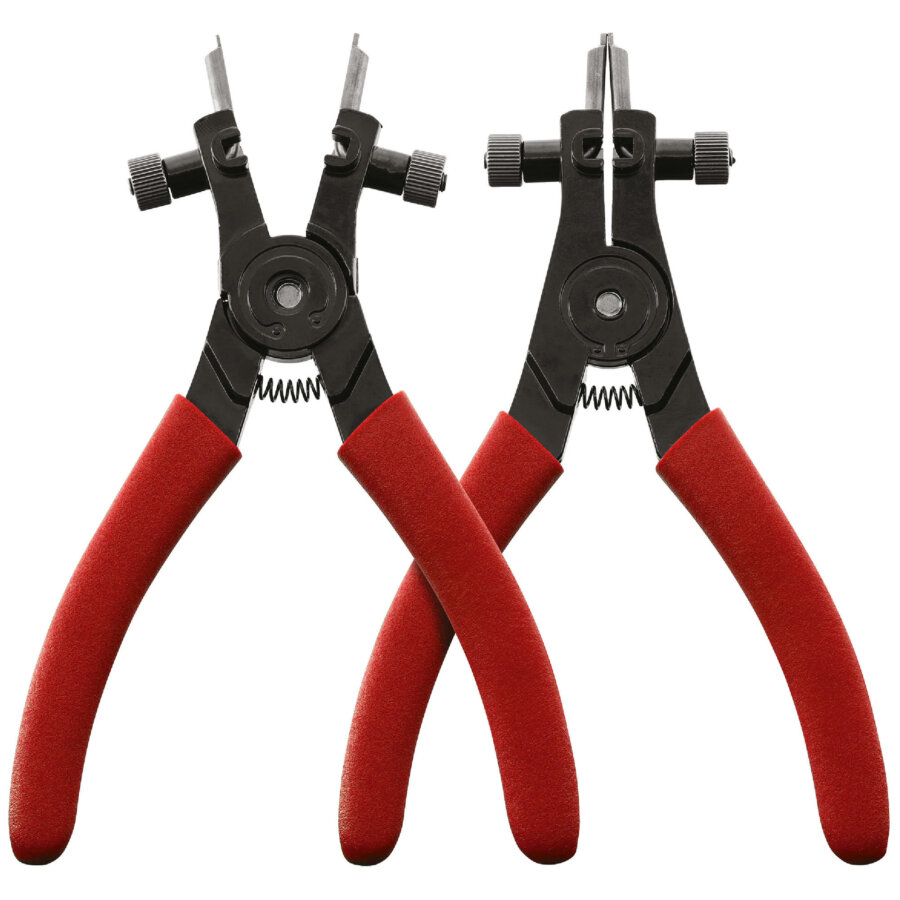 2 Pinces Pour Circlips Intérieurs Et Extérieurs Autobest Avec Embouts Droits Et