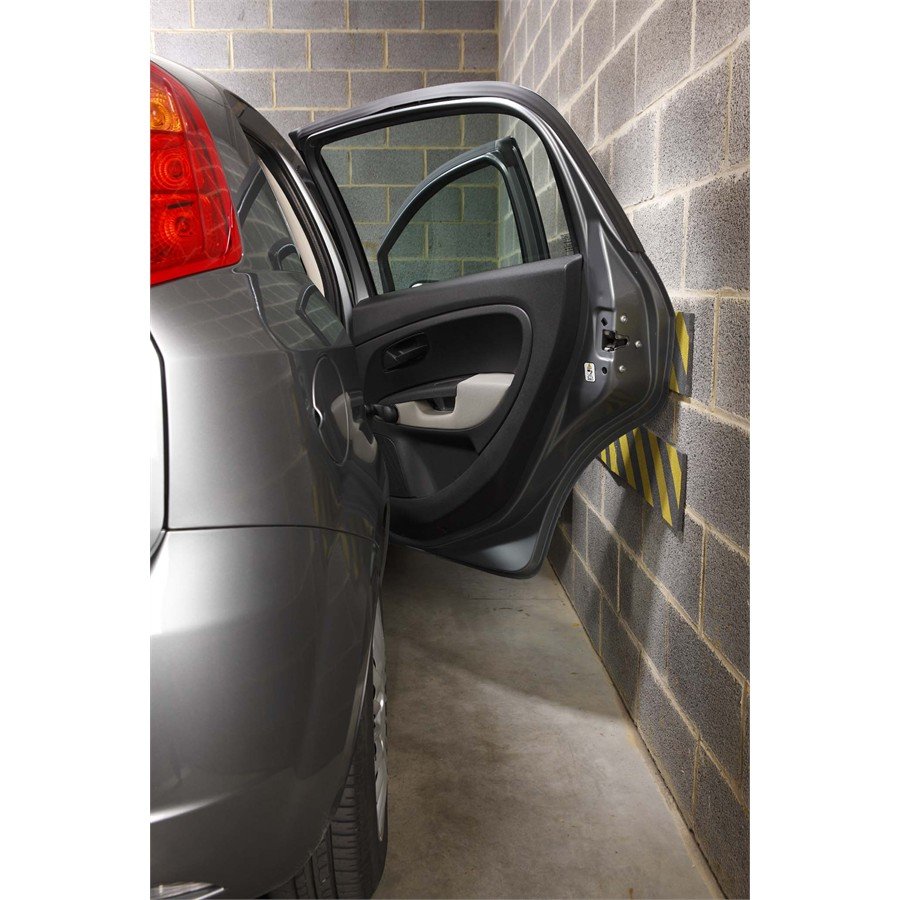 2 Mousses De Protection Droites Noires Et Jaunes Pour Voiture 100 Cm Mottez A096s2ja