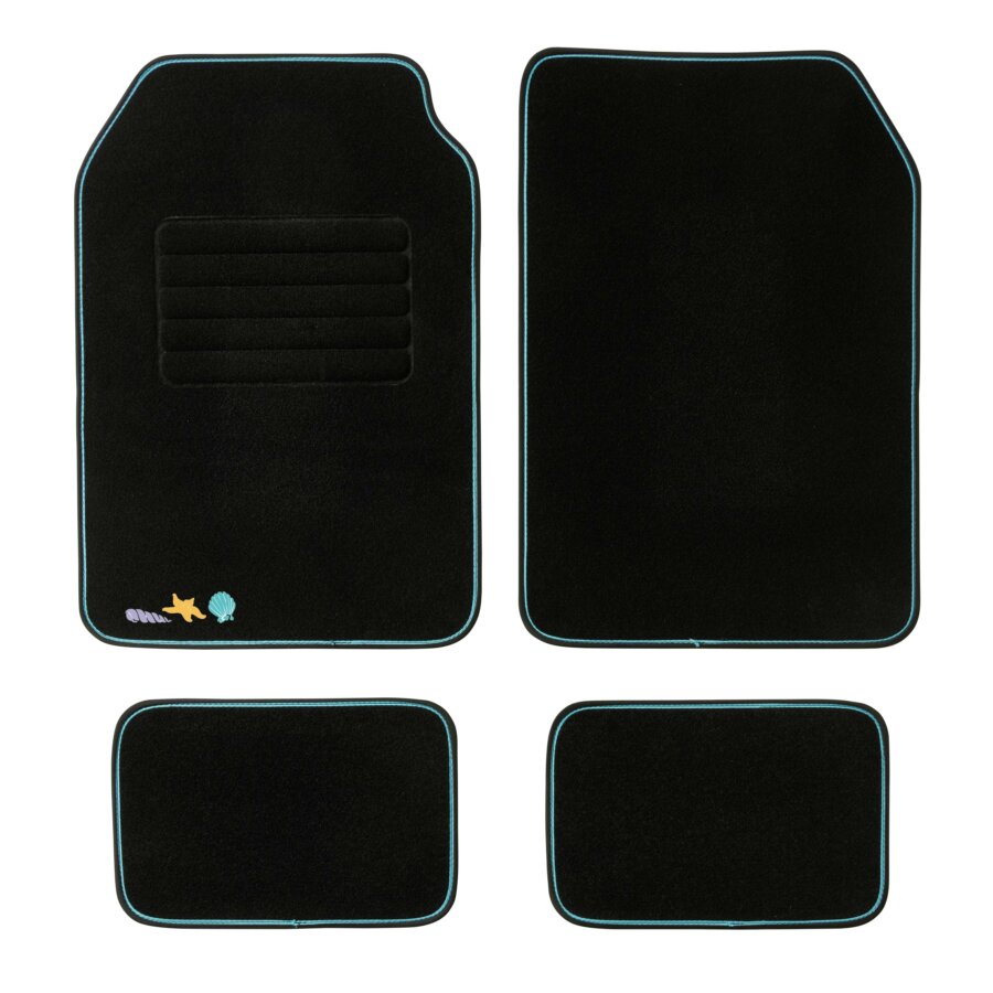 4 Tapis Universels Dbs Modèle Coquillage Noirs