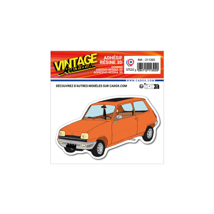 Adhésif Resine Renault 5 Orange