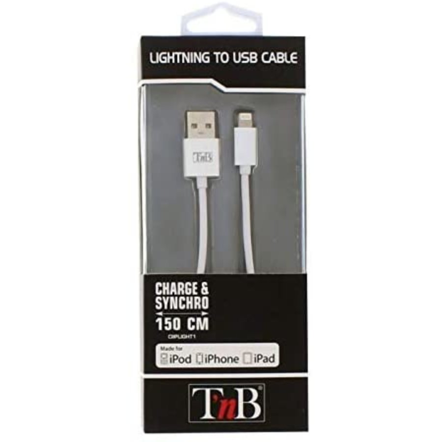 Câble Usb Lightning Tnb Blanc 1 M