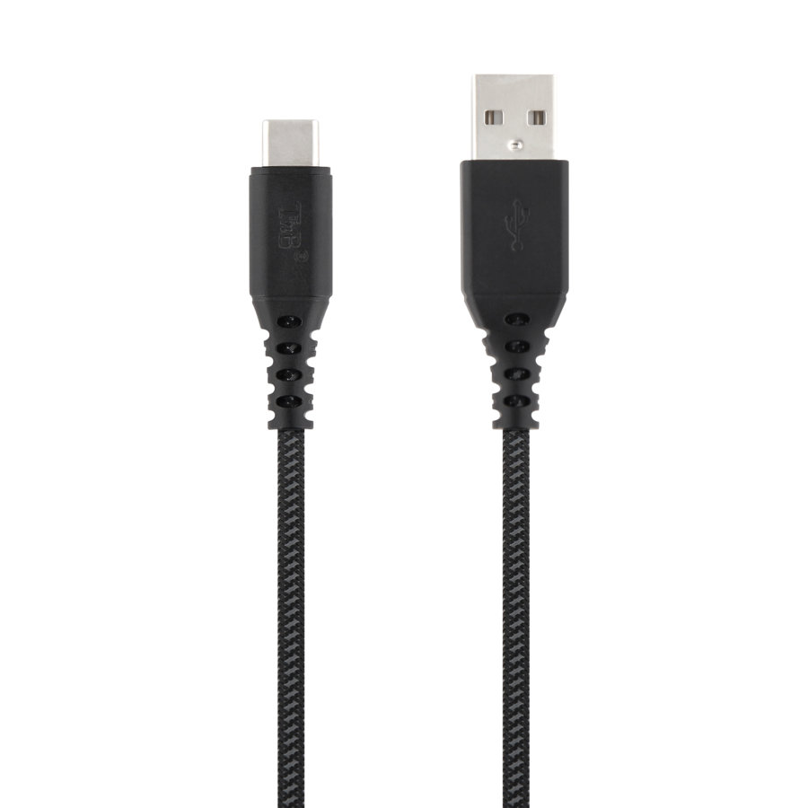 Câble Usb Usb-c 1.5 M Noir Gris Tnb