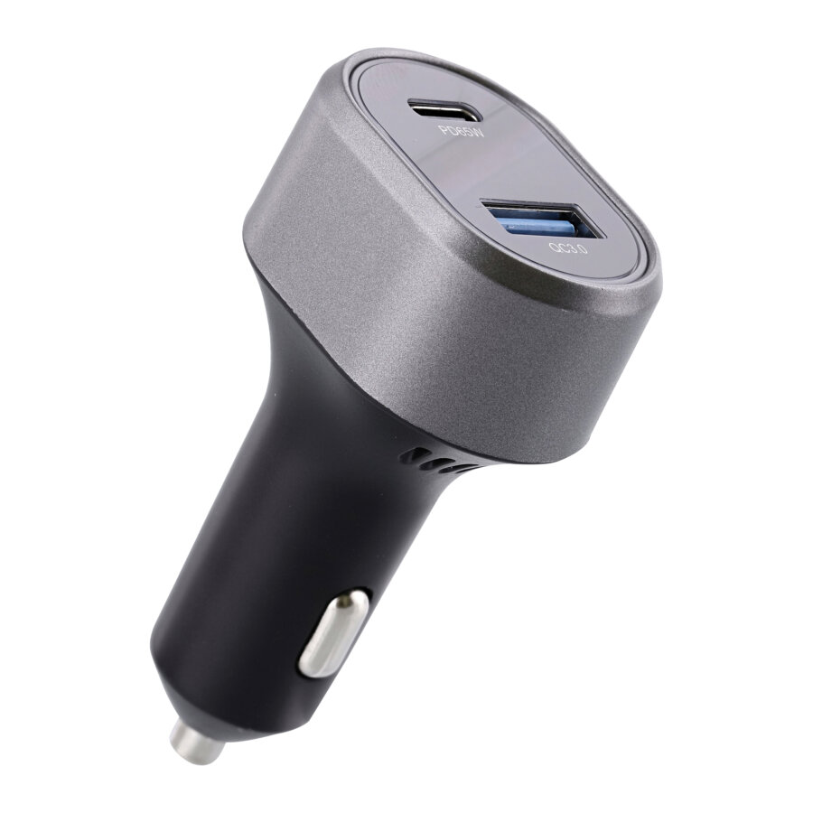 Chargeur Allume-cigares 1xusb Et 1xusb-c Qc Et Pd 83w