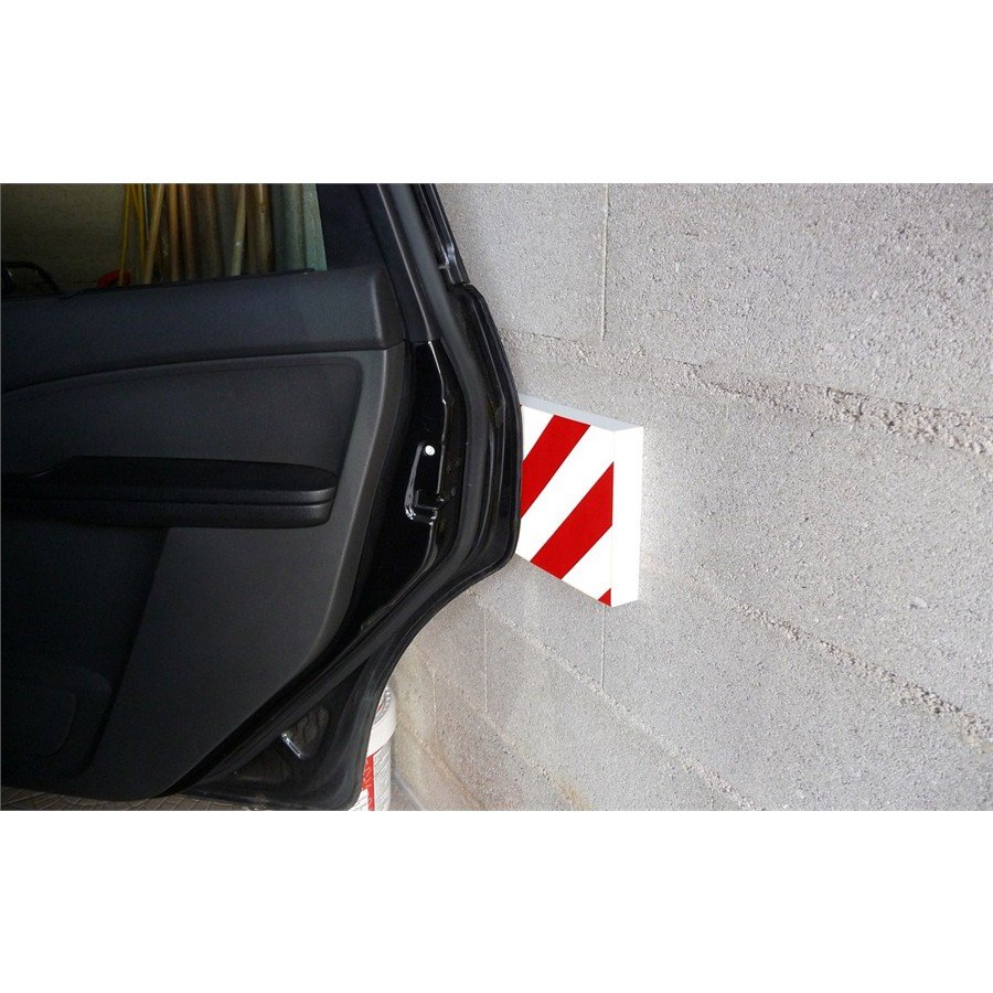 2 Mousses De Protection Droites Rouges Et Blanches Pour Voiture 35 Cm Viso Pu3515rb