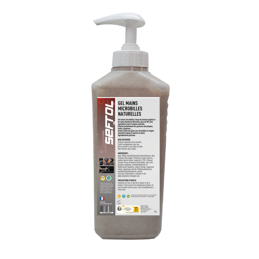 Gel Mains Microbilles Naturelles Seftol 1l