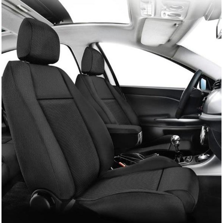 Jeu De Housses Sur Mesure 2 Sièges Avant Voiture Bancarel Tissu Damier Da2
