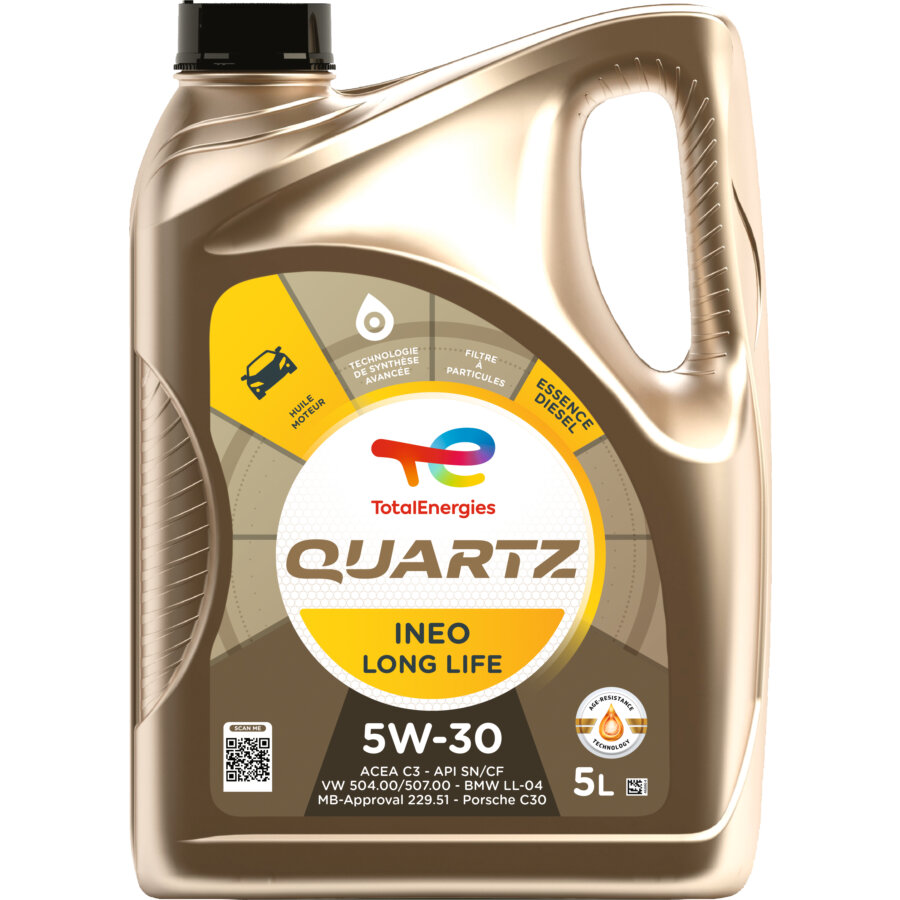 Huile Moteur Totalenergies Quartz Ineo Long Life 5w30 Essence Et Diesel 5 L