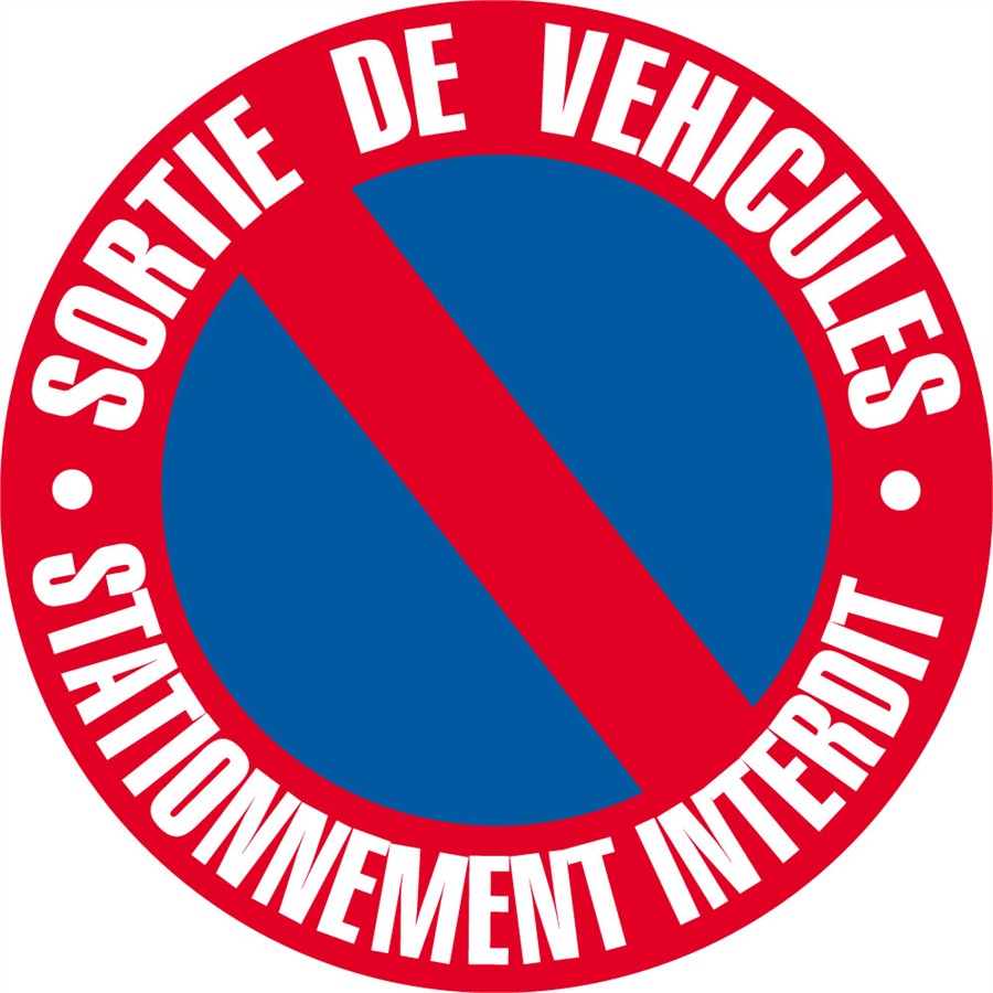 Sticker Panneau Interdiction de Stationner Stationnement Interdit