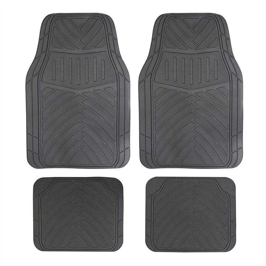 4 Tapis Universels Noirs En Pvc