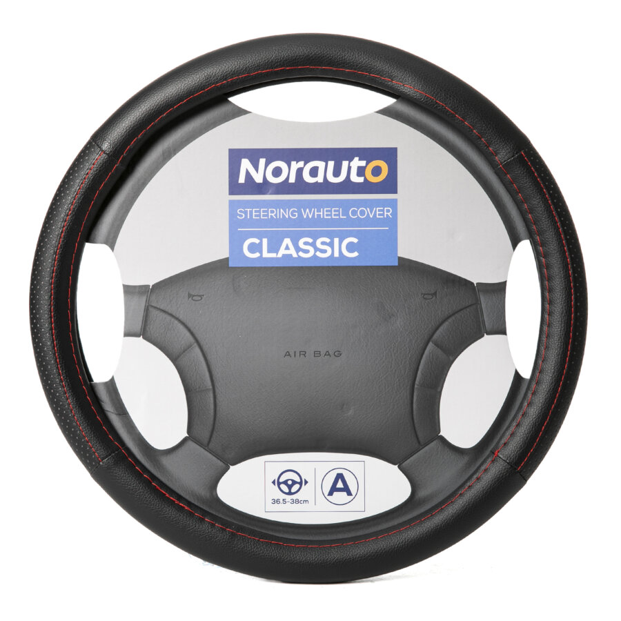 Couvre Volant Classic Norauto Noir / Rouge