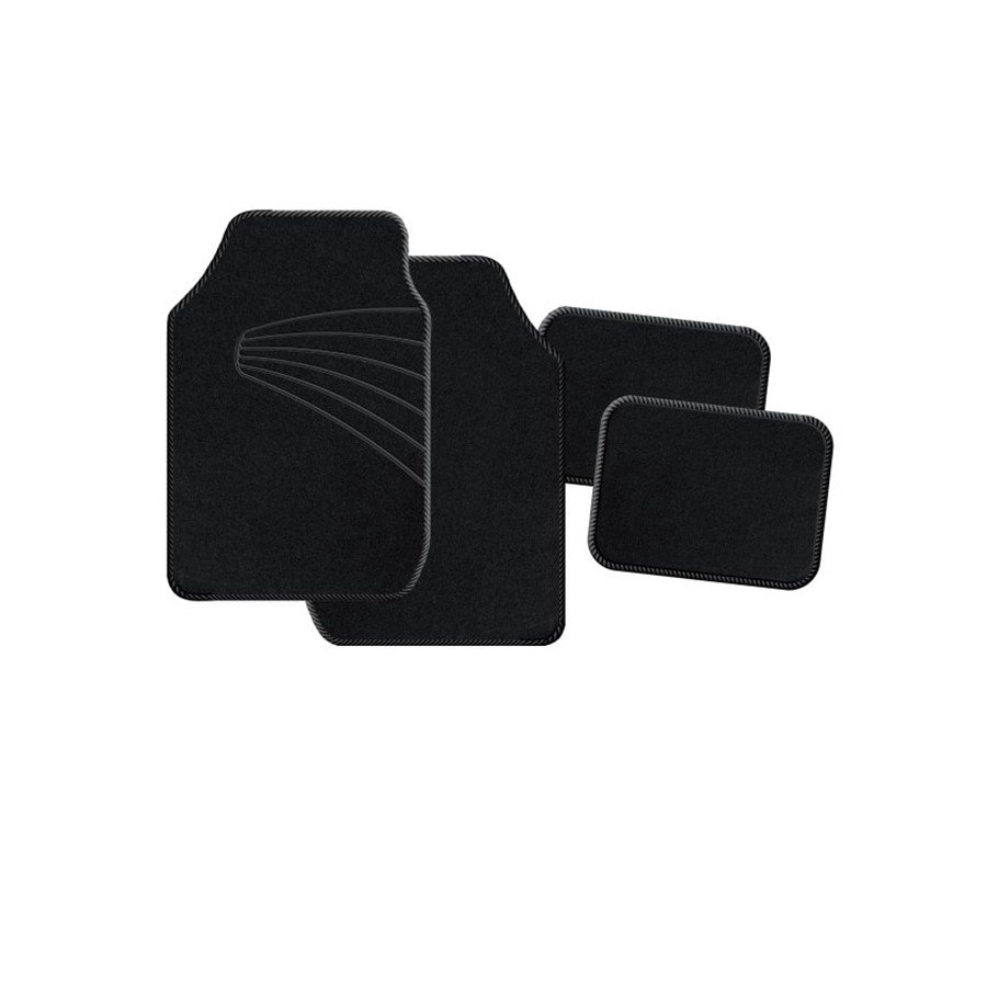NONAME 4 Tapis Universel En Moquette Noir