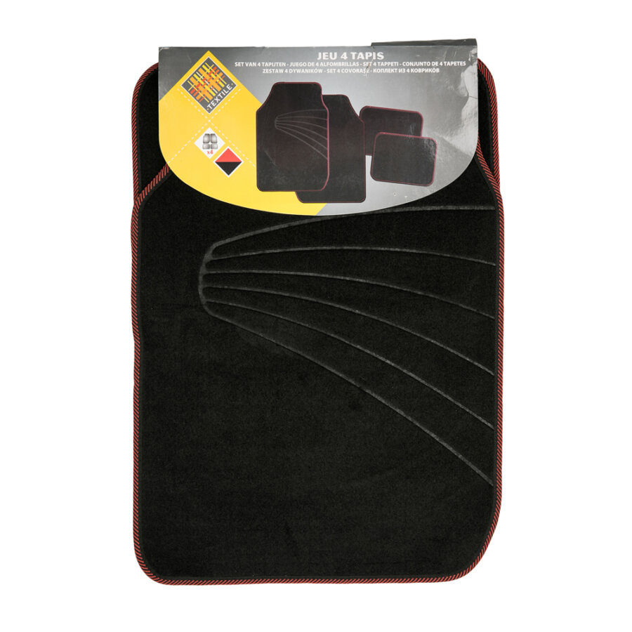 NONAME 4 Tapis Universel En Moquette Rouge