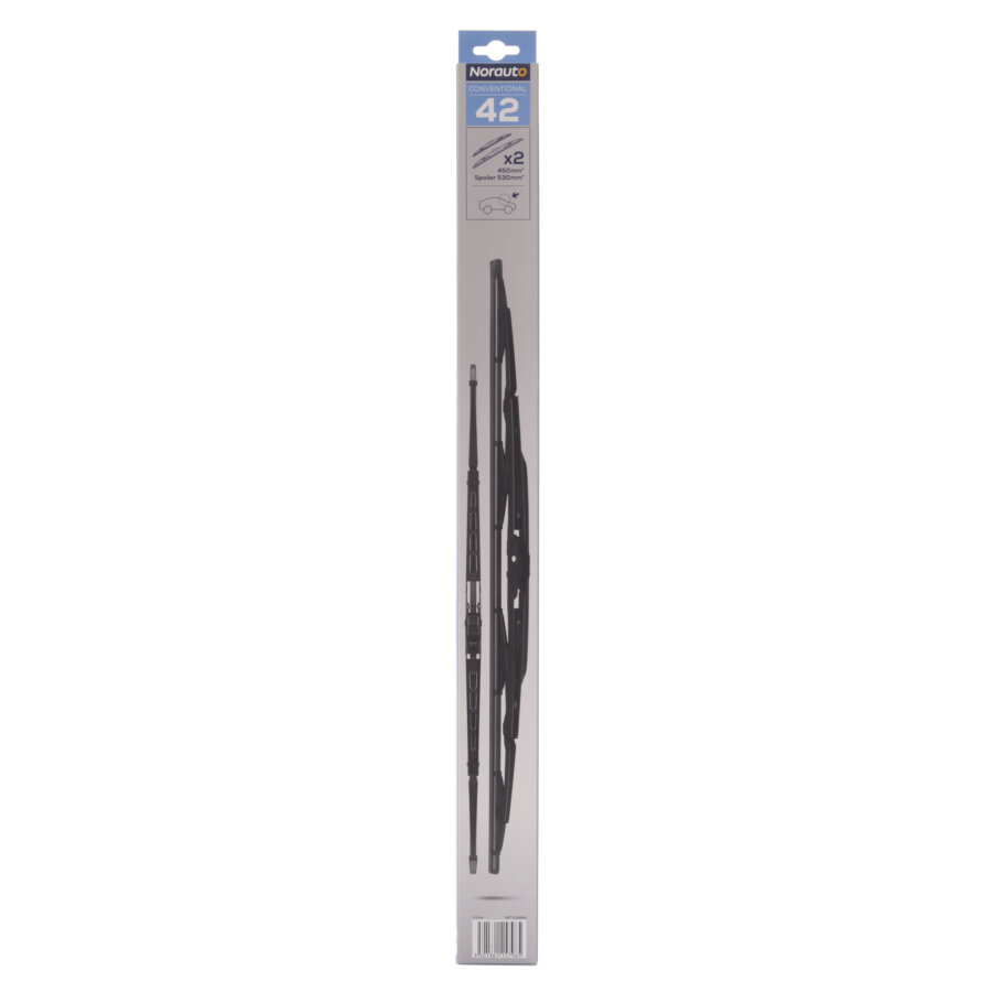 2 Balais D'essuie-glace Norauto Conventional 42 450mm/530mm