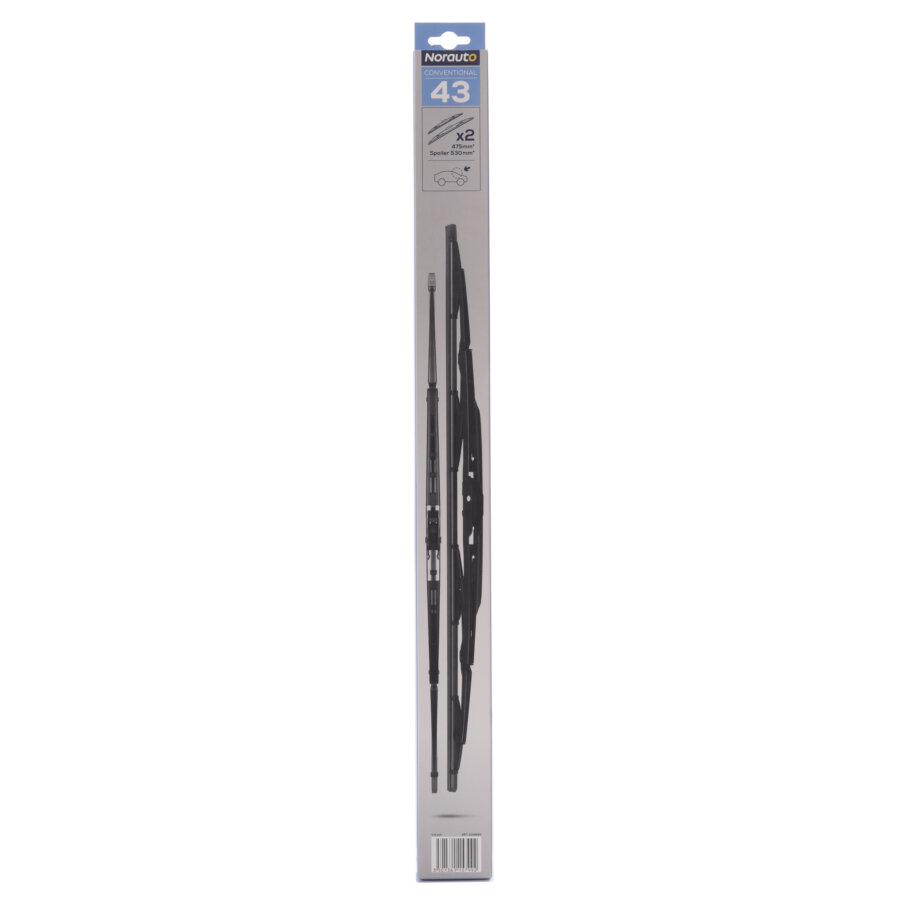 2 Balais D'essuie-glace Norauto Conventional 43 475mm/530mm