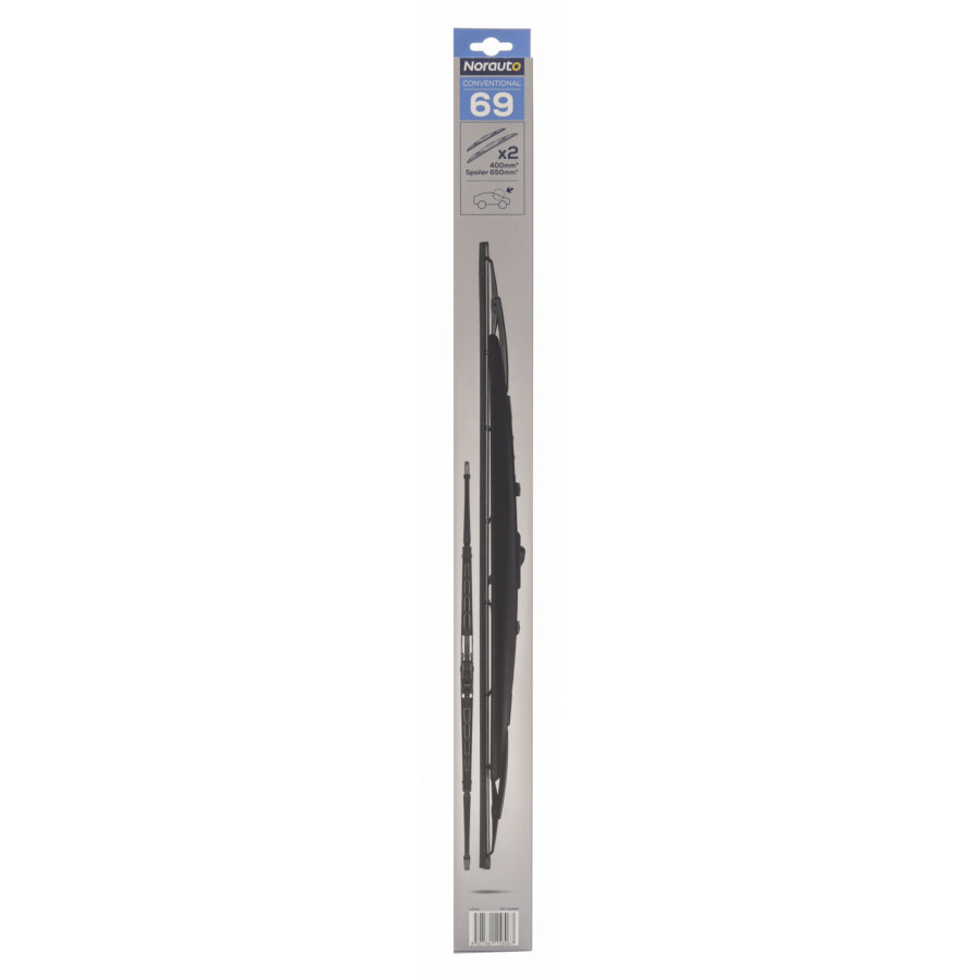 2 Balais D'essuie-glace Norauto Conventional 69 400mm/650mm