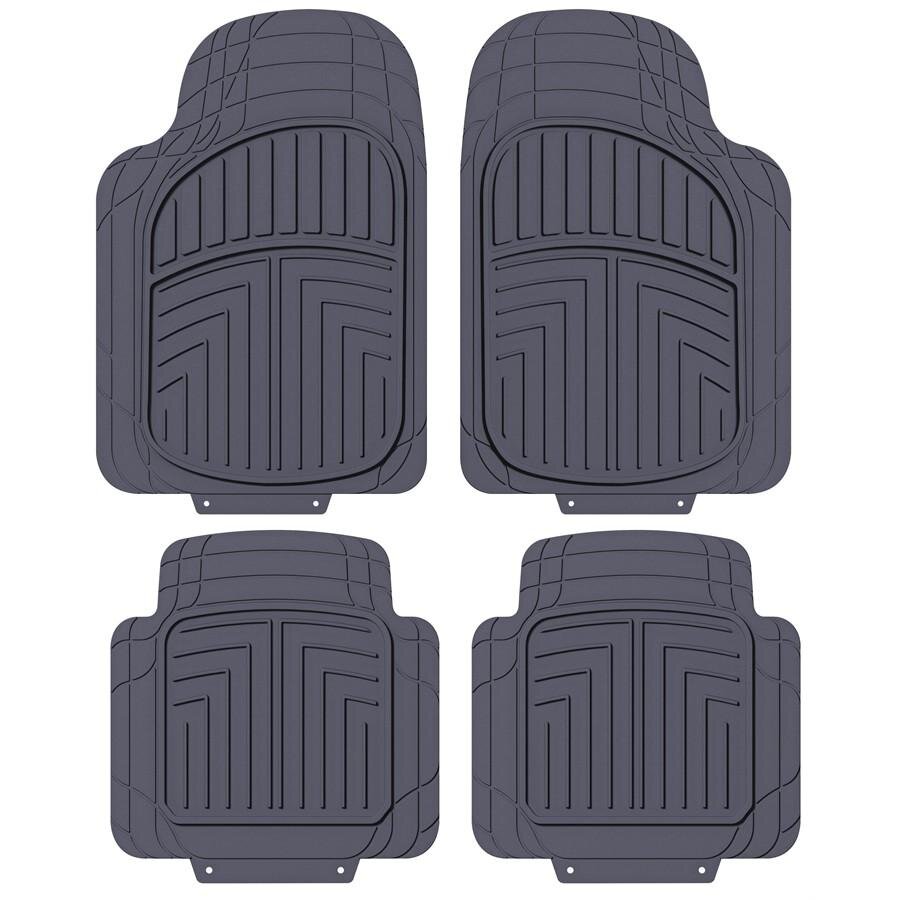 4 Tapis Universels Norway Pvc - Noir
