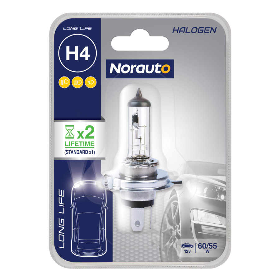 1 Ampoule H4 Norauto Long Life