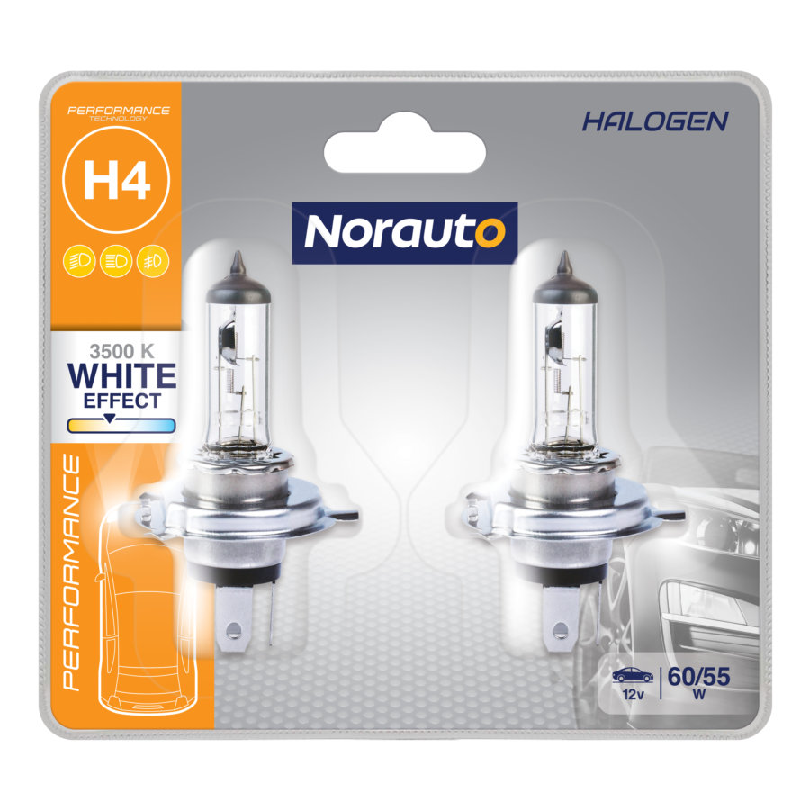2 Ampoules H4 Norauto White Effect