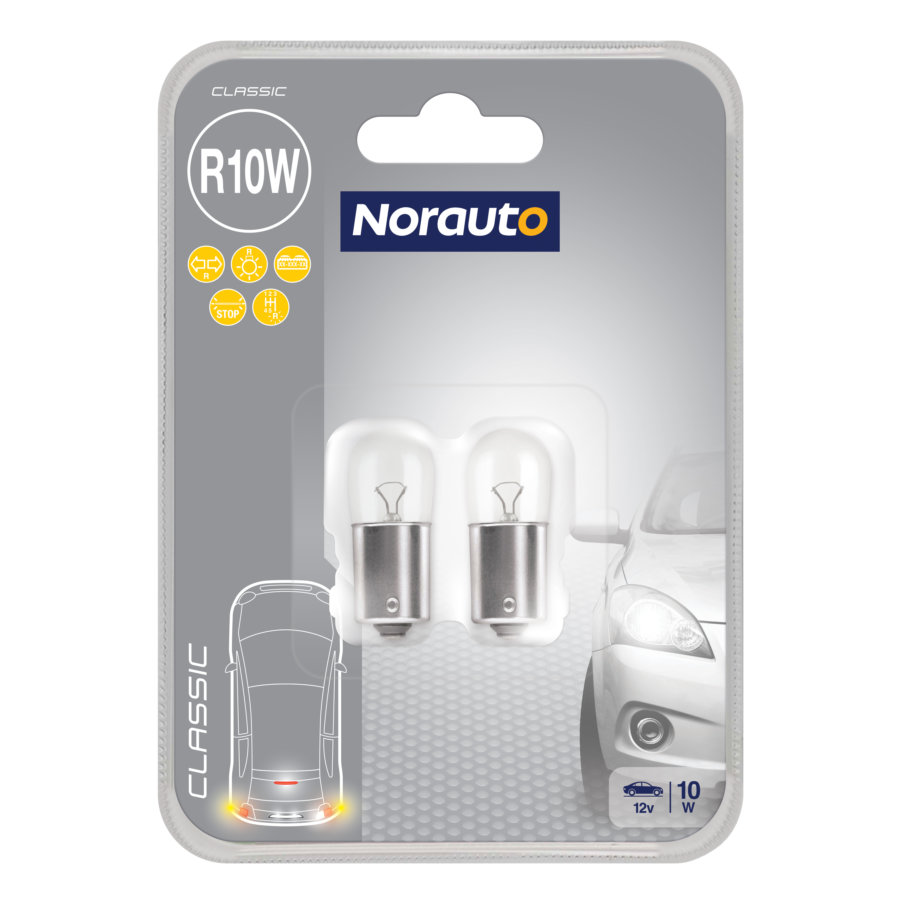 2 Ampoules R10w Norauto Classic