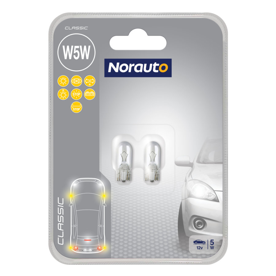 2 Ampoules W5w Norauto Classic