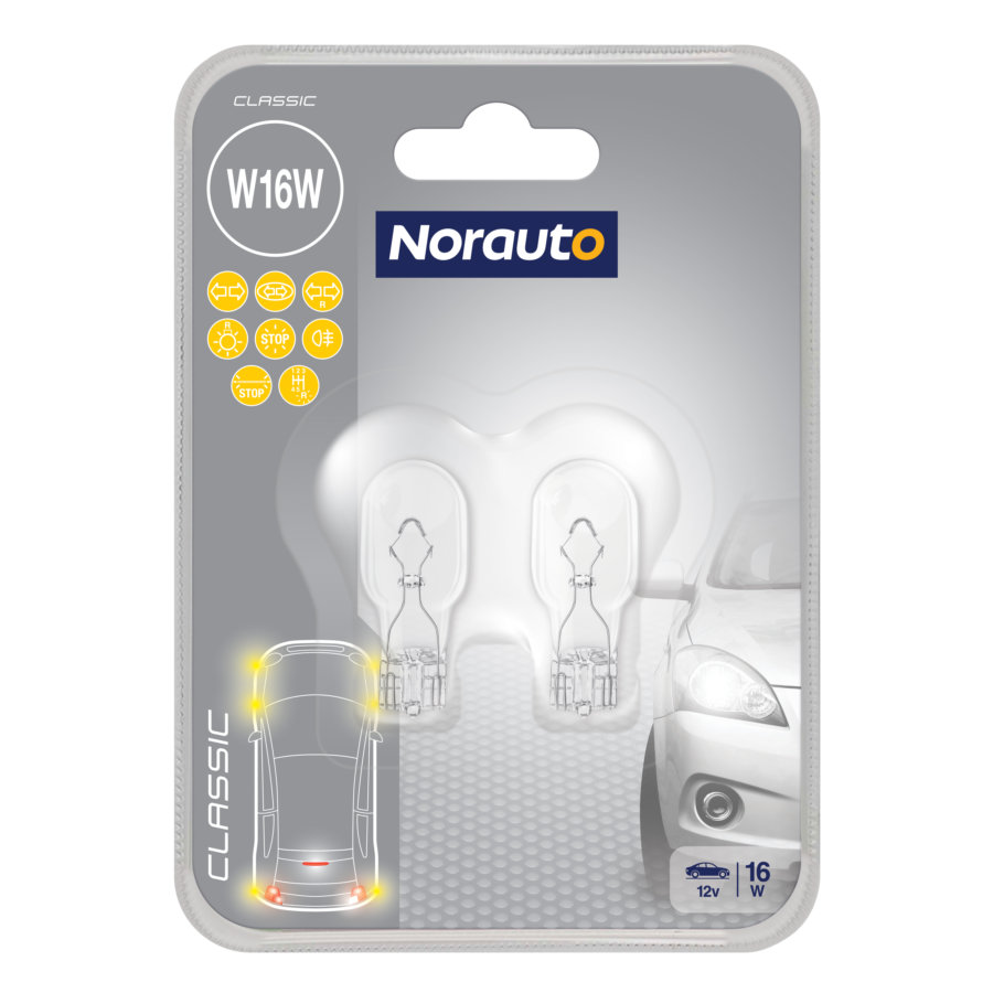 2 Ampoules W16w Norauto Classic