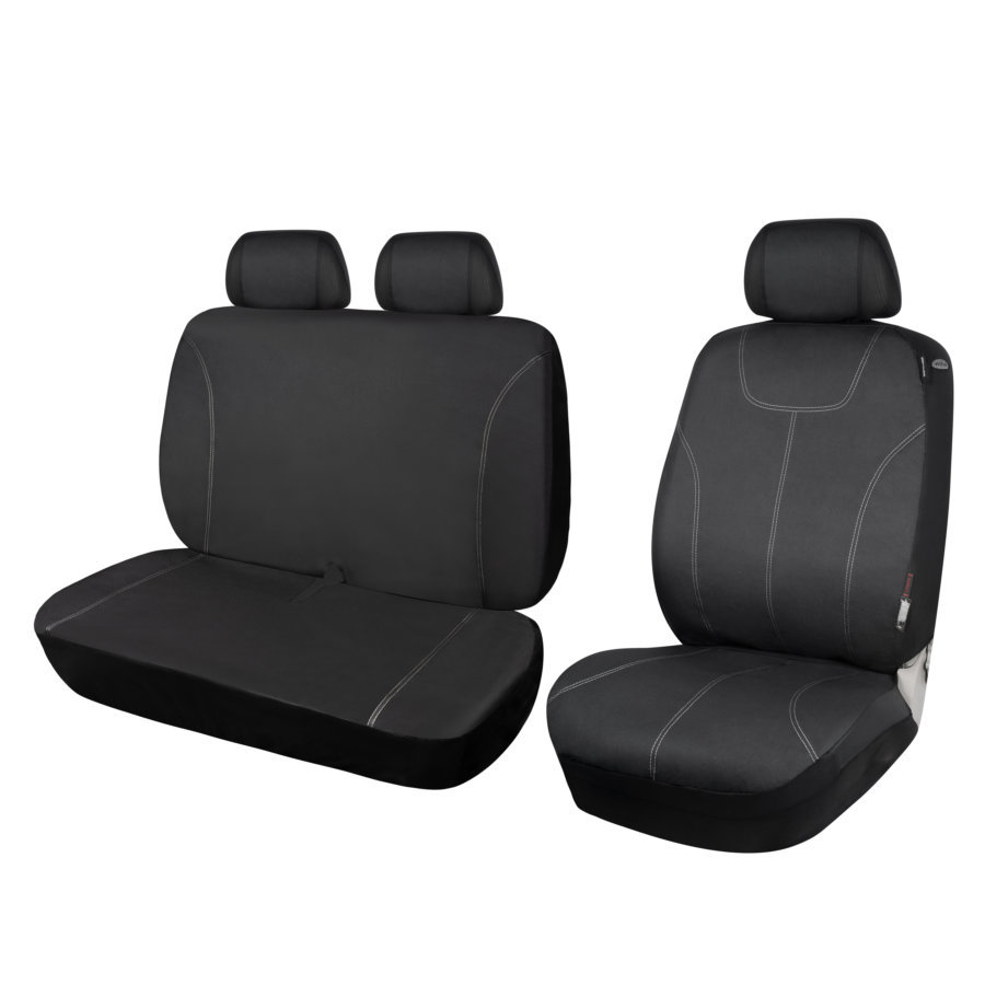 Jeu De 2 Housses Universelles Sièges Avant Voiture Norauto Saturn Noir Avec