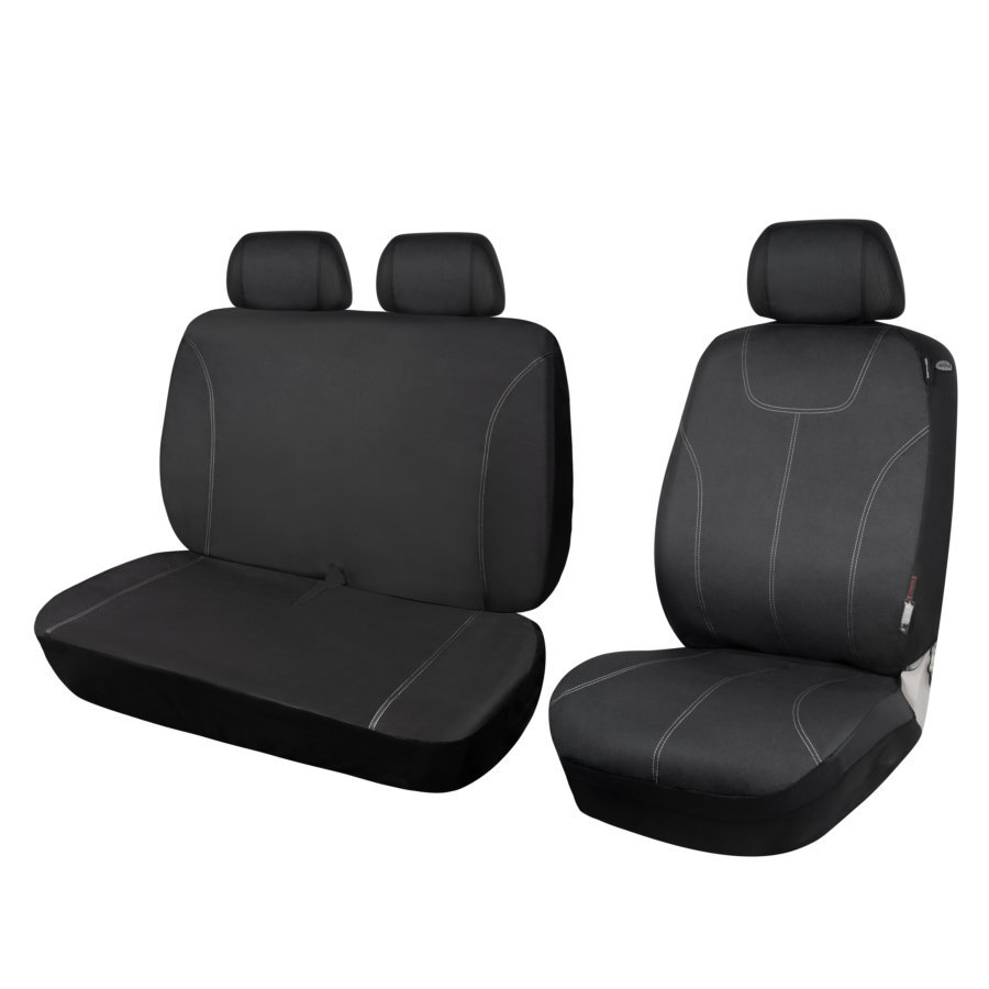 Housse de siège universelle en cuir/tissu 'Comfortline' Noir/Gris