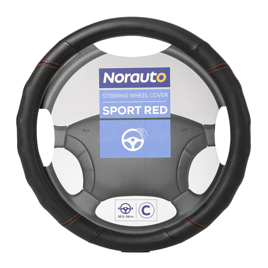 Couvre-Volant Norauto Sport Rouge et Noir, couvre-volant voiture 2026