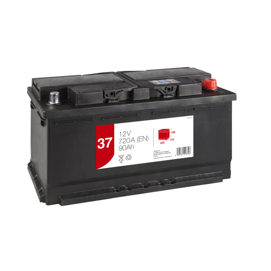 HR HiPower Autobatterie 12V 90Ah 680A/EN Starterbatterie 