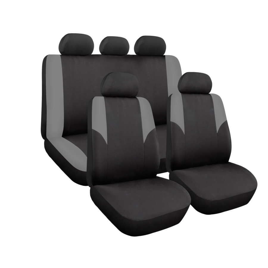 Jeu Complet De Housses Universelles Voiture 1er Prix Noir Et Gris
