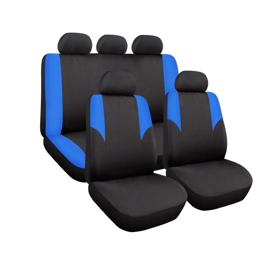 Jeu Complet De Housses Universelles Voiture 1er Prix Noir Et Bleu