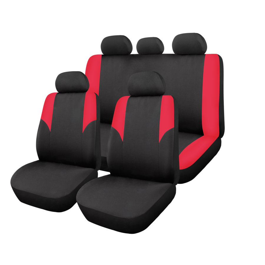 Jeu Complet De Housses Universelles Voiture 1er Prix Rouge Et Noir