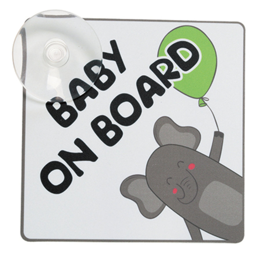 Signalétique À Ventouse Baby On Board Éléphant Norauto