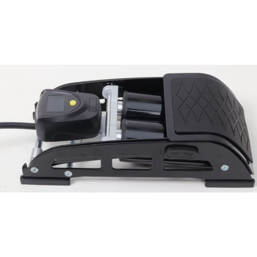 Pompe À Pied Double Corps Avec Manomètre Digital