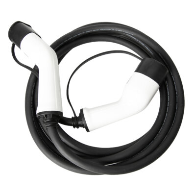 Câble de recharge voiture électrique type 2 32A Type 2 22KW - 5m noir avec  gaine flexible => Livraison 3h gratuite* @ Click & Collect magasin Paris  République