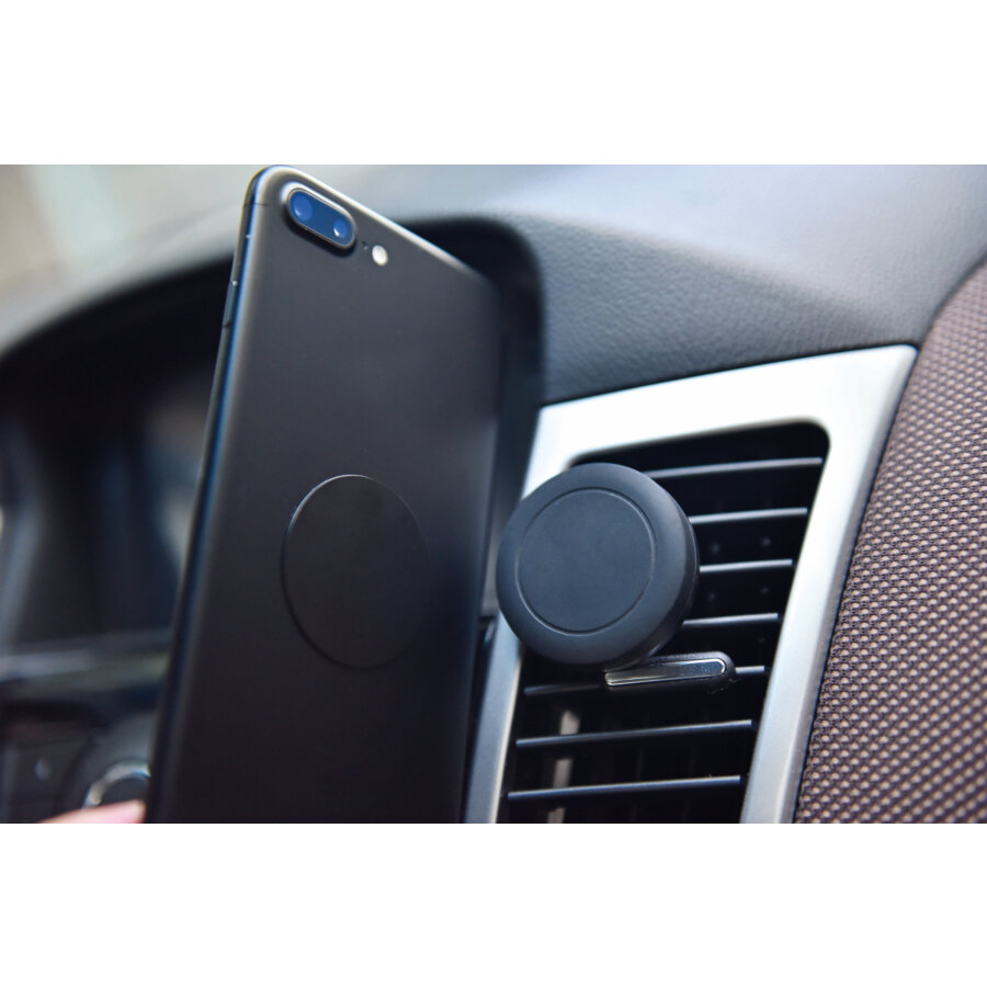 Plaques Aimantées Soodyoow Pour Support Téléphone Voiture - 10 Pièces Noir/Argent - Adhésif 3M