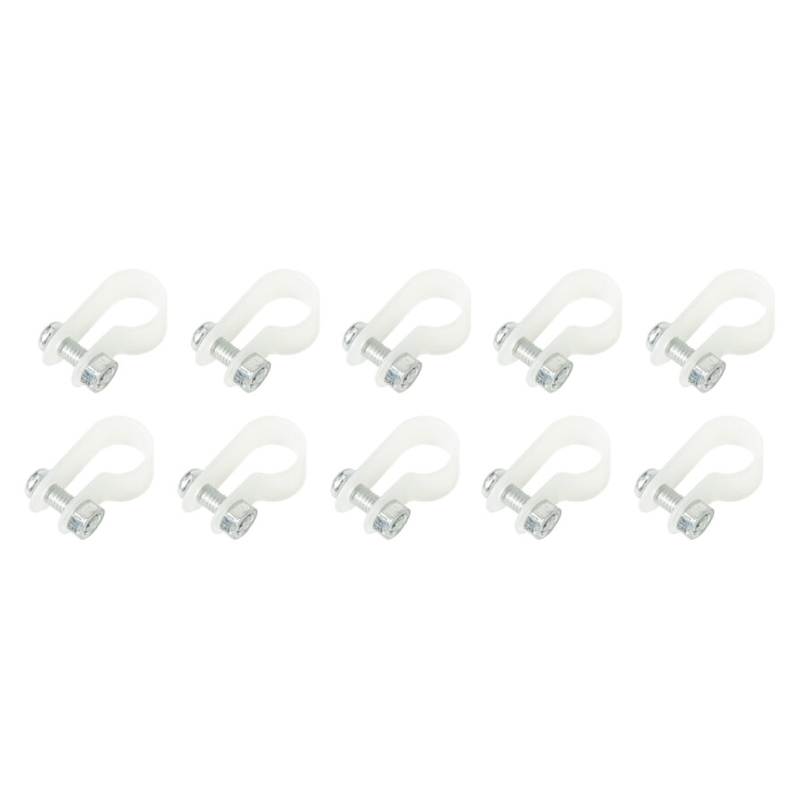 10 Clips Plastiques De Fixation De Câble 6-9mm Norauto