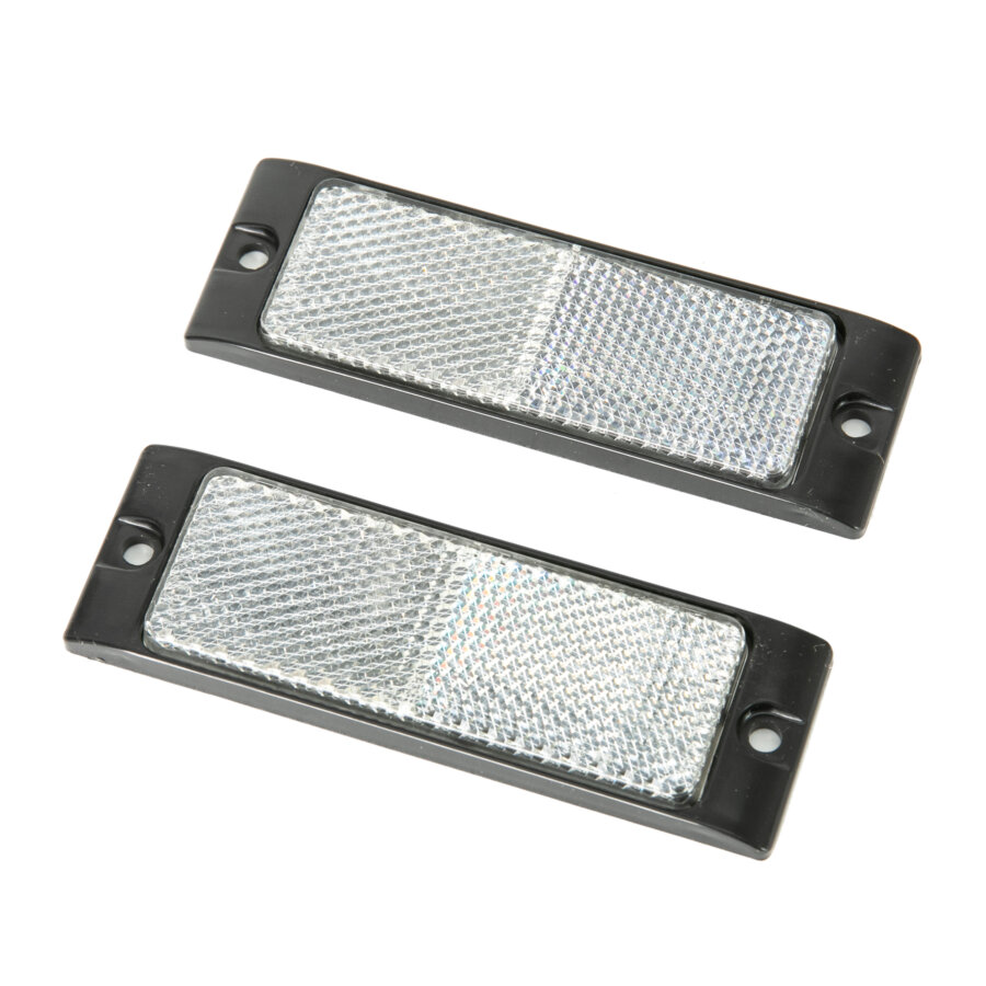 2 Catadioptres Rectangulaires Blancs 2en1 Norauto