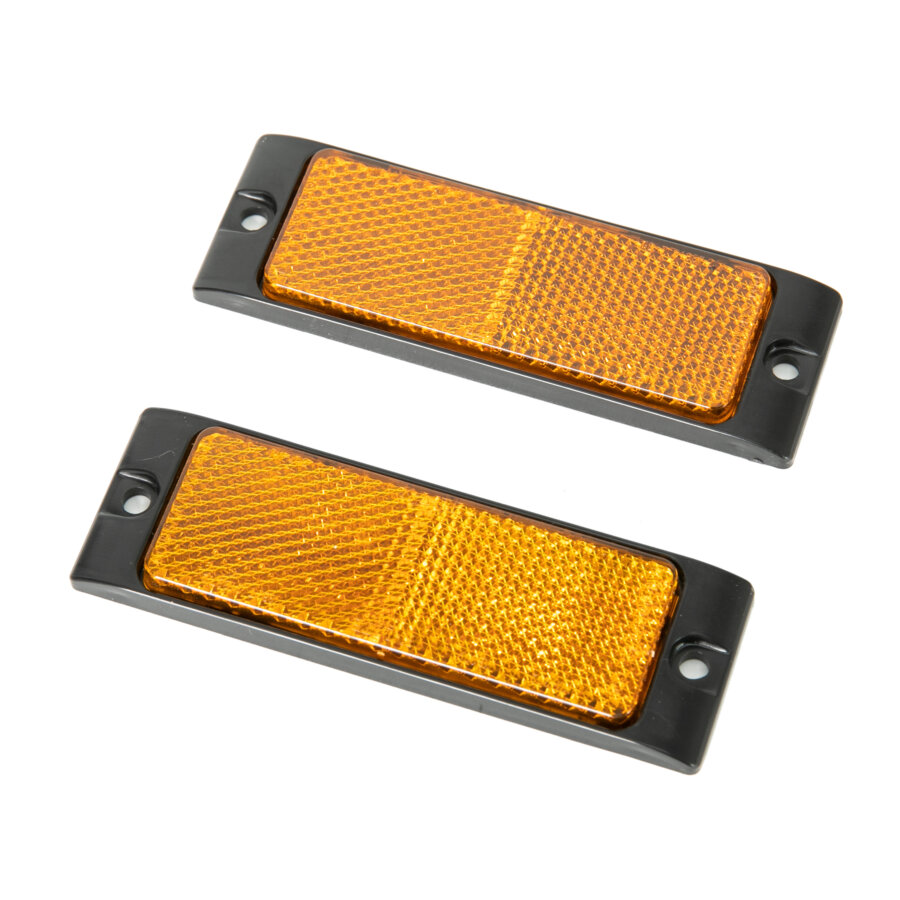 2 Catadioptres Rectangulaires Oranges 2en1 Norauto