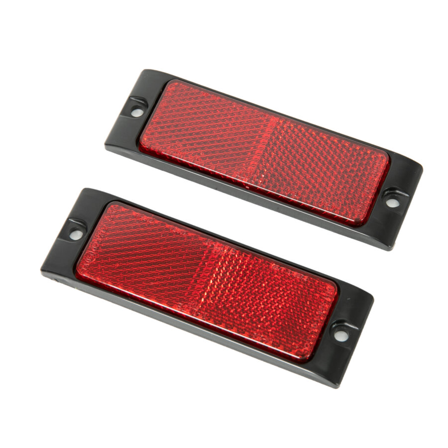 2 Catadioptres Rectangulaires Rouges 2en1 Norauto