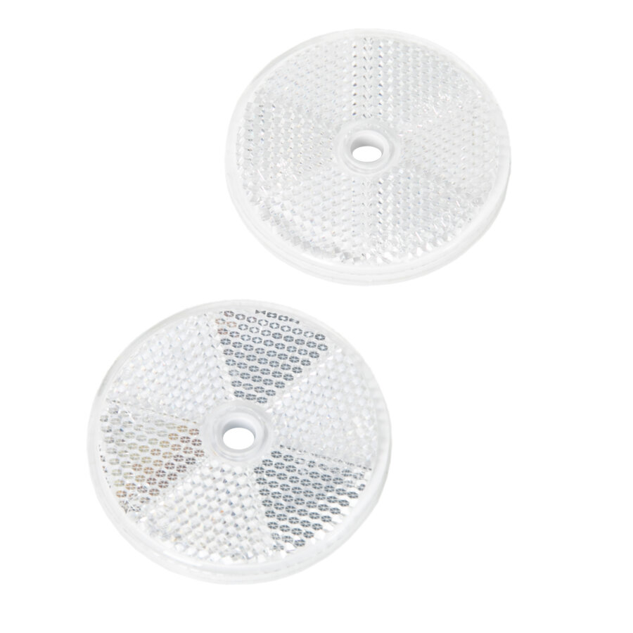 2 Catadioptres Ronds Blancs 2en1 Norauto