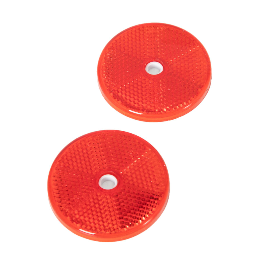2 Catadioptres Ronds Rouges 2en1 Norauto