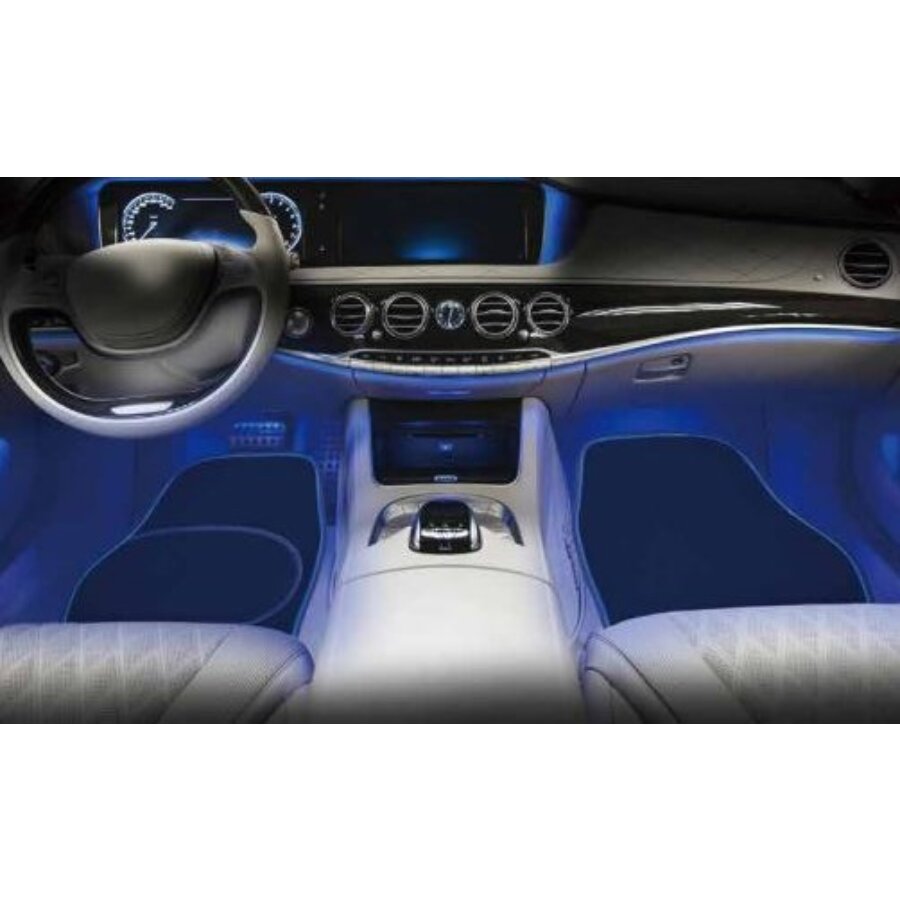 Lumière d'ambiance de tapis de sol intérieur de voiture à LED de