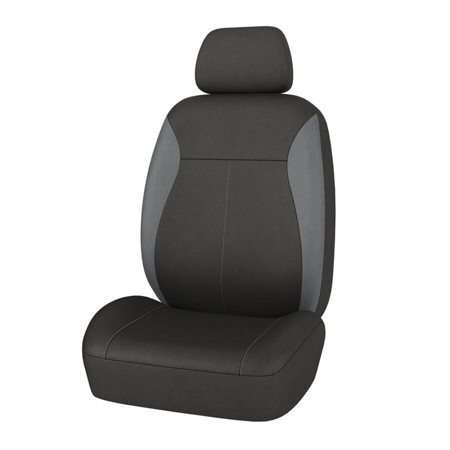 1 Housse Universelle Siège Avant Utilitaire 1er Prix Gris Et Noir Avec Certificat Kba